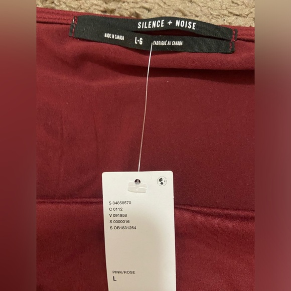 NWT Urban Outfitters Silence + Noise Victoria Long Sleeve, Square Neck Top, L - Picture 4 of 5